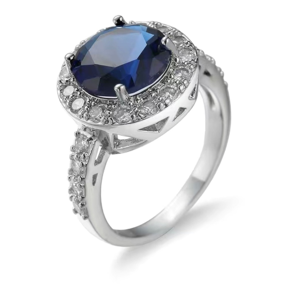 Blue Zircon ring. Size 8